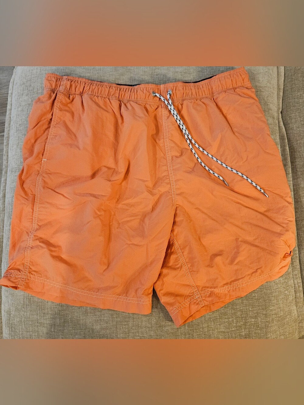 🎉 4 Items/$15 🎉 Nautica Orange Men's Swim Trunks with Contrast Drawstring